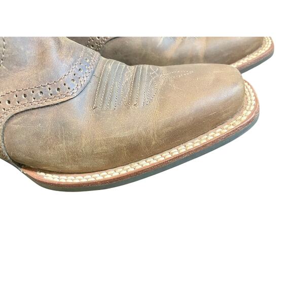 ARIAT COWGIRL BOOTS LEGEND WESTERN SZ 7.5 SQUARE TOE EMBROIDERED HERITAGE ROUGH - Picture 16 of 16